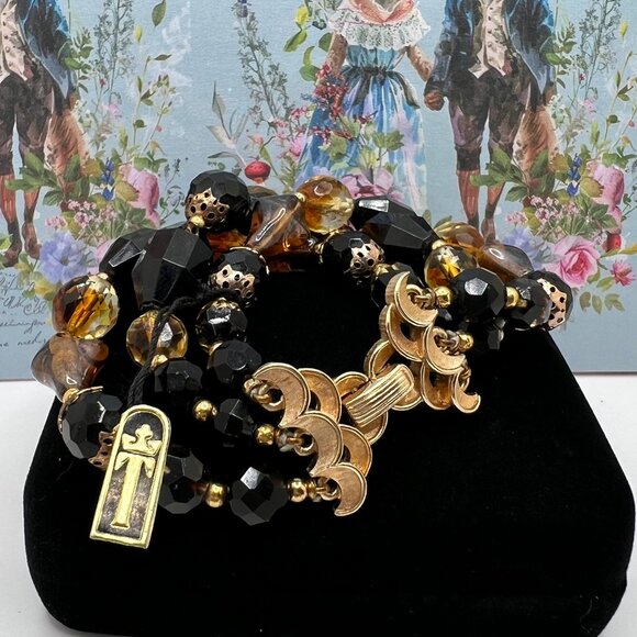Crown Trifari Alfred Philippe Triple Strand Glass Bracelet - Picture 1 of 6